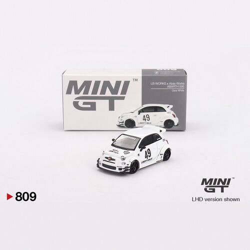 MINIGT809阿巴斯595白色64合金车