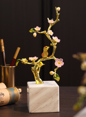 中式轻奢摆件客厅玄关酒柜博古架电视机架家居装饰品乔迁新居礼品