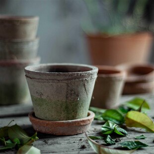 粗陶瓦盆多肉法师花盆植物青山小花盆复古透气红土陶泥瓦盆家用