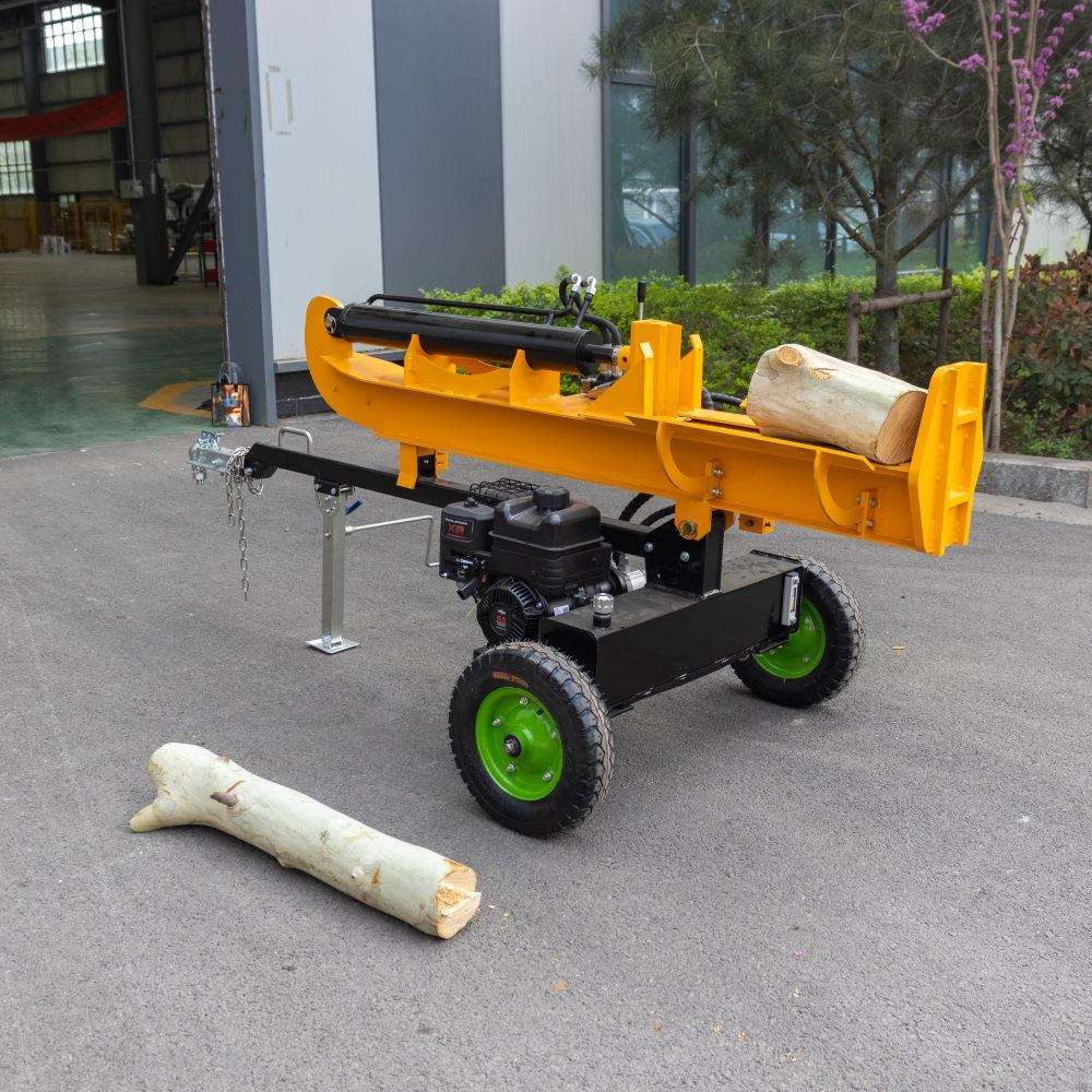 源头厂家小型劈木机 Wood splitting machine 轮式便携汽油劈柴机