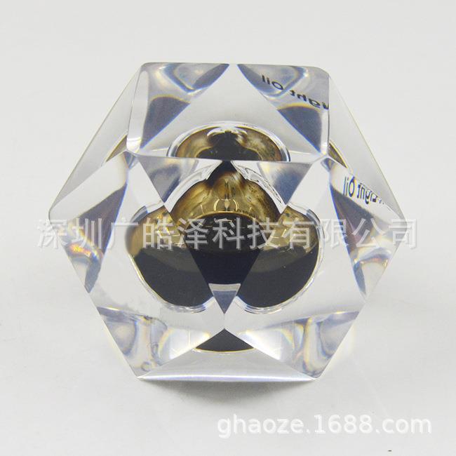 水晶胶工艺品内藏油滴多边型钻石摆件树脂工艺品摆台挂件展示模型