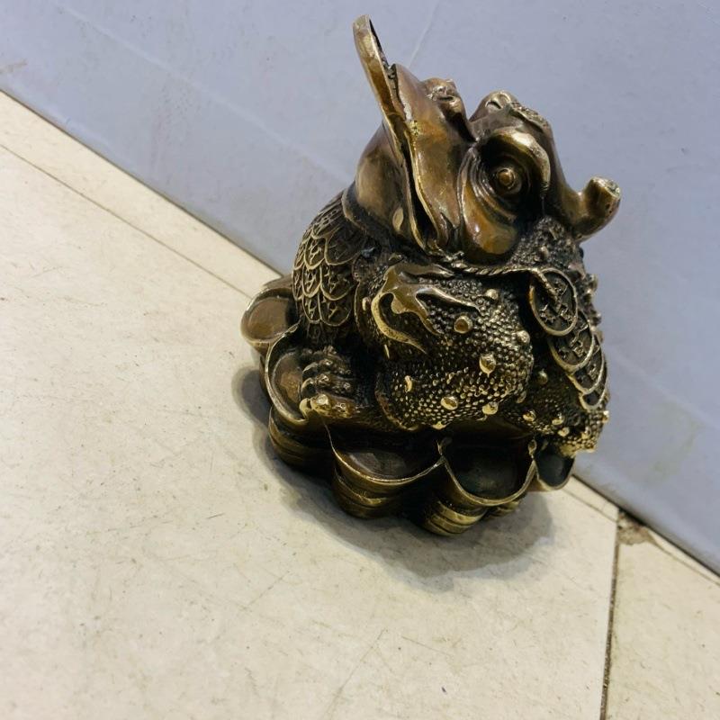 仿古做旧铜元宝蟾 金蟾 摆件铜金蟾工艺品