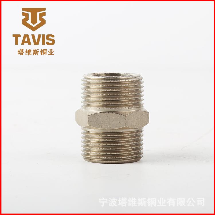 厂家1分2分3分加厚铜对丝 水暖铜管件丝螺纹铜直接头