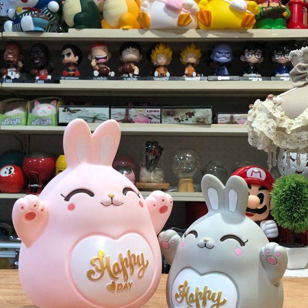 卡通防摔存钱罐摆件不可取儿童储蓄罐大号可爱小白兔创意零钱罐大