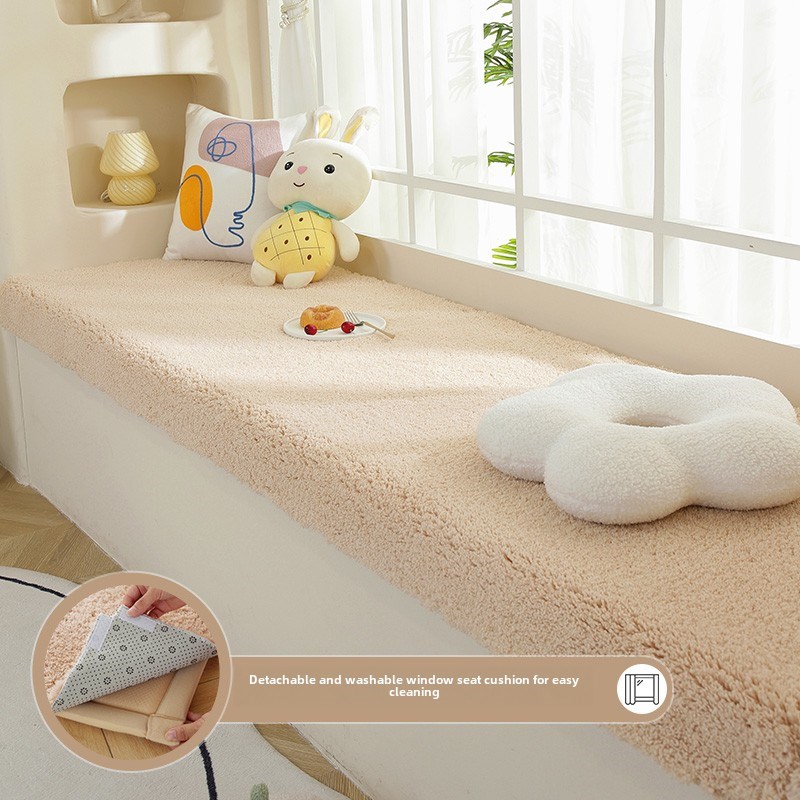 奶油风格飘窗垫可拆卸和可洗涤卧室主卧室阳台地板J垫2025新窗台