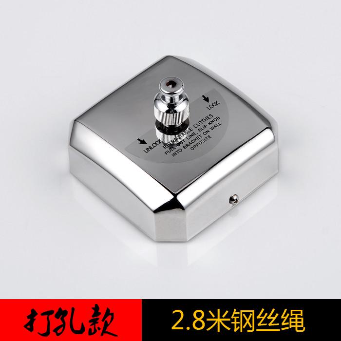 简易钢丝304不锈钢p防滑酒店伸缩免绳钉挂衣晾衣绳绳衣 凉加长5m