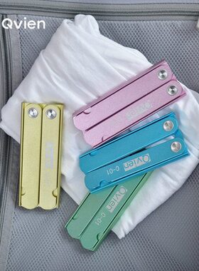 旅行Qen折叠衣架晾七纬vi轻衣挂架巧铝合金户外多功能晒衣便携