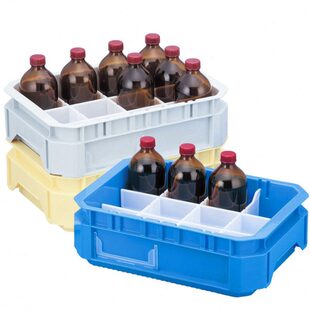 玻璃瓶整理盒亚速旺带 托盘塑料托盘ONEPP进口隔板SA收纳盒试剂瓶