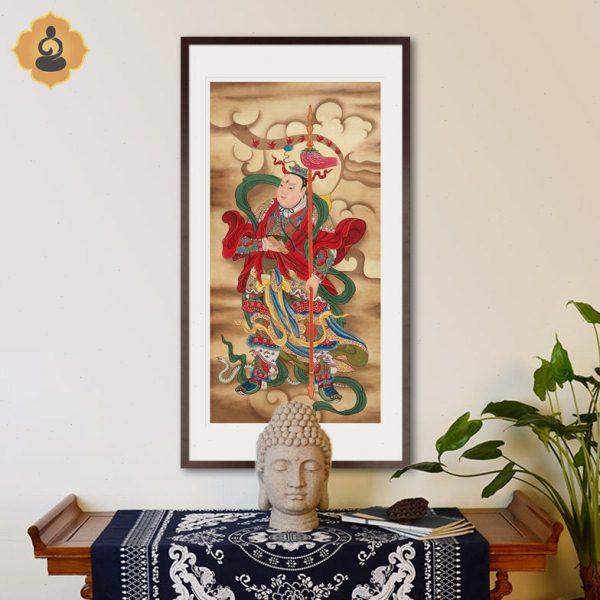 工笔神仙人物国画华光大帝马元帅马王爷玄关书房中式画轴卷轴挂画,家居饰品,国画,淘宝优惠券,粉丝福利购,淘宝优惠卷