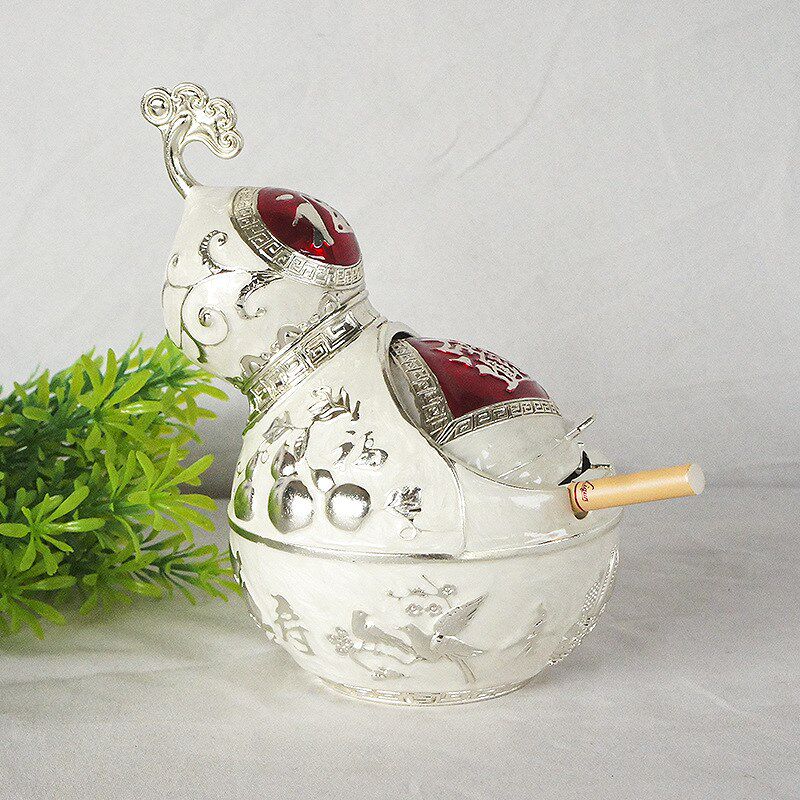 葫芦烟灰缸象征福禄合金工艺品创意f家居装饰品金属工艺品家居摆