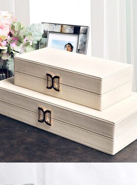 软装饰品摆件长方形样板房白色盒小号酒店欧式家居摆件会所后现代