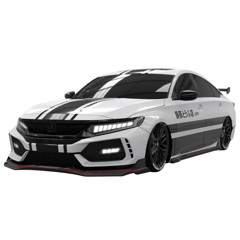 藤原豆腐店车贴引擎盖贴拉t花头文字D拓海ae86机盖贴纸车身画痕贴