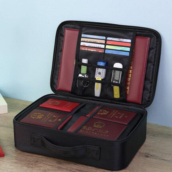 整理袋证口户家庭盒收纳包日本证书件MUJI大箱E进口本多功能家用