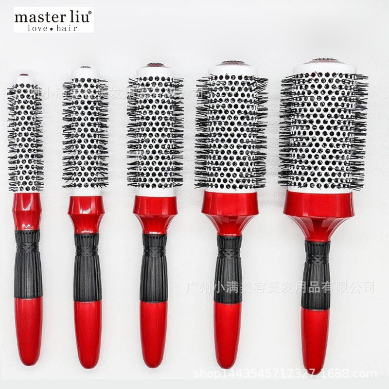 空气导热蓬d松滚梳鬓毛梳圆滚梳卷发梳造型梳耐温陶瓷梳