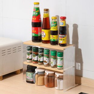 橱柜内收纳隔板架子厨房调味料收纳碗碟分层台面小桌面置物架架子