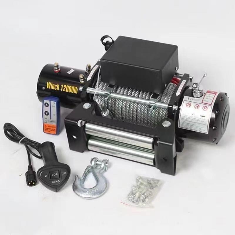 电动绞盘b12V24V汽车牵引器自救电动葫芦车载小吊机电动吊机卷扬