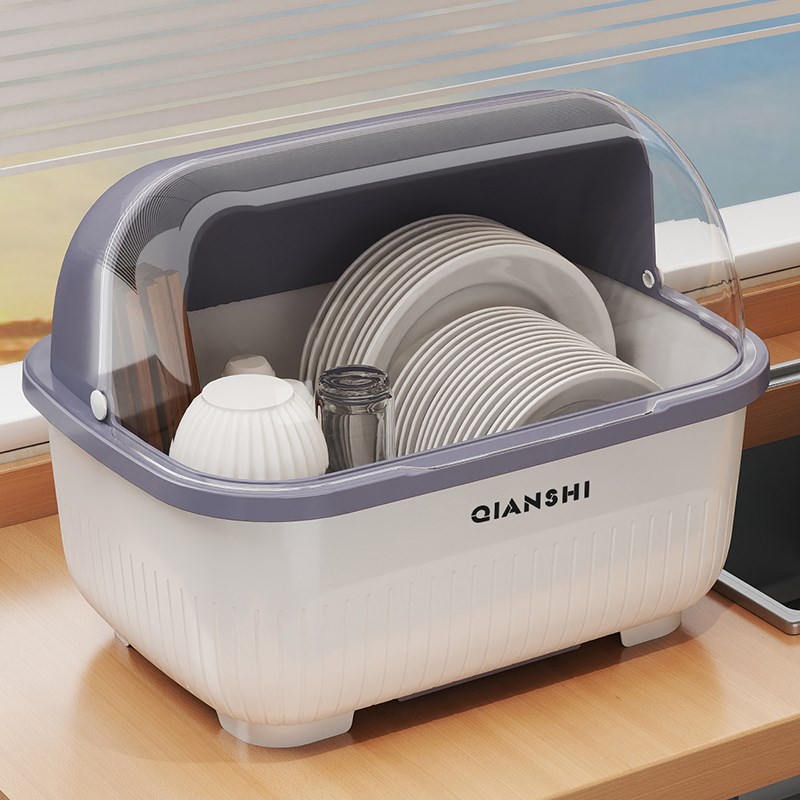 厨房碗筷收纳盒碗架家q用碗盘碗碟置物架盘子沥水篮碗柜餐具放碗