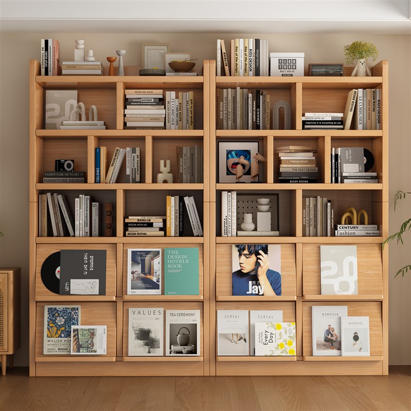 去客厅化书柜靠墙j一体收纳柜客厅家用满墙展示柜多层带上翻门柜