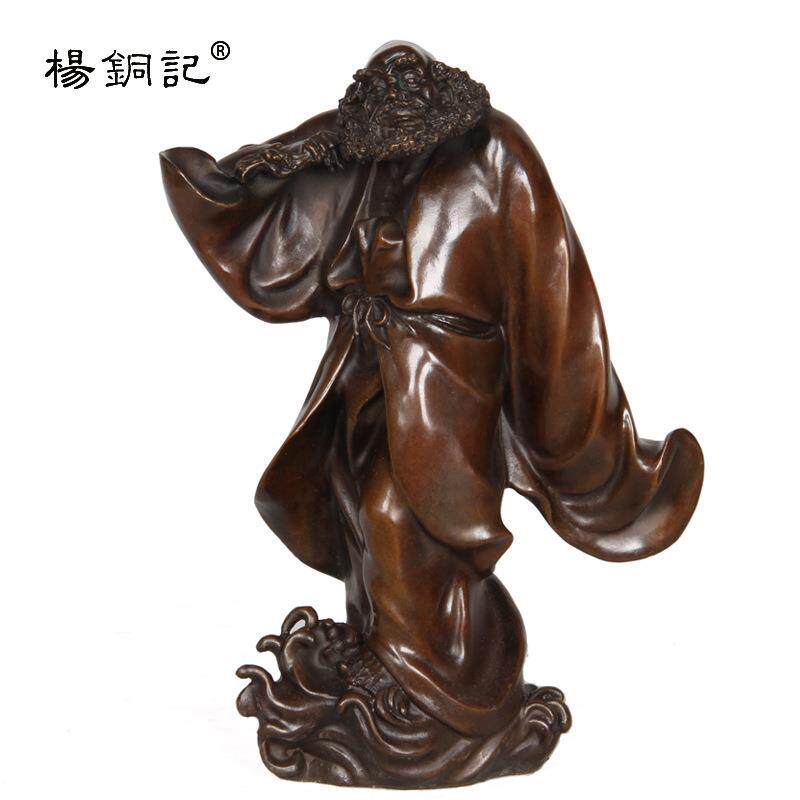 杨铜记 （赛龙铜器）过江达摩 铜 摆件工艺品 铜器