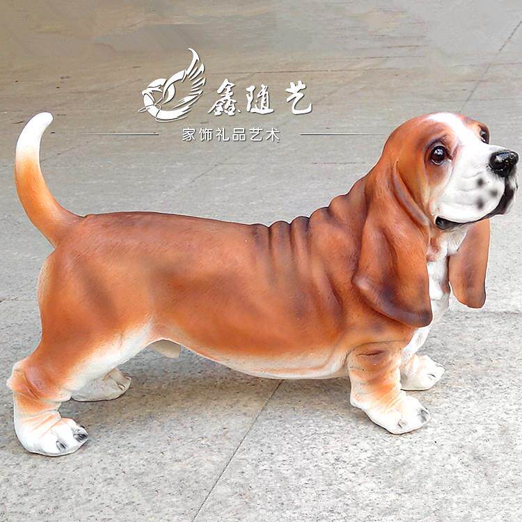 跨境货源巴吉度名犬摆件宠物小狗树脂工艺品 福建泉州树脂工艺品