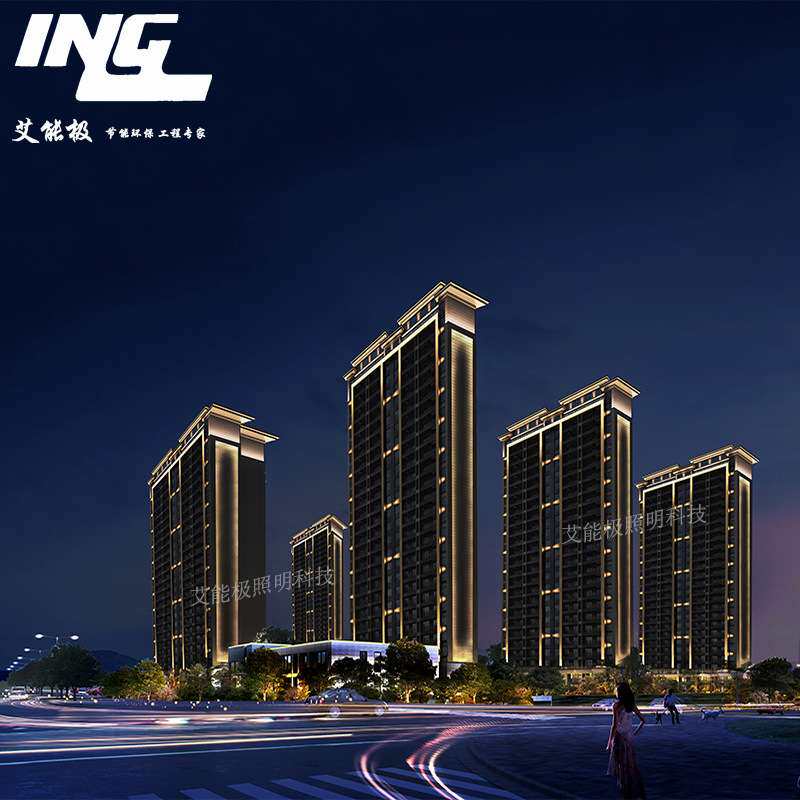 LED夜景效果图照明设计动画设计制作亮化照明工程施工方案