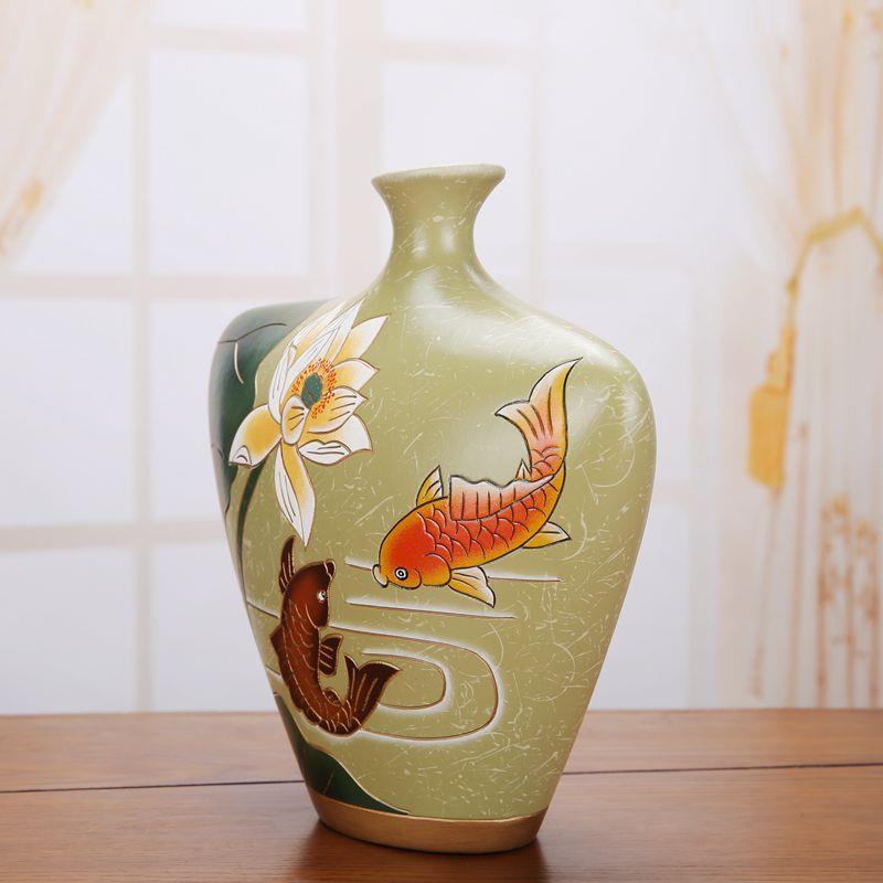 酒柜装饰品小众摆件现代客厅家居创意博古架摆设彩陶设计师艺术品