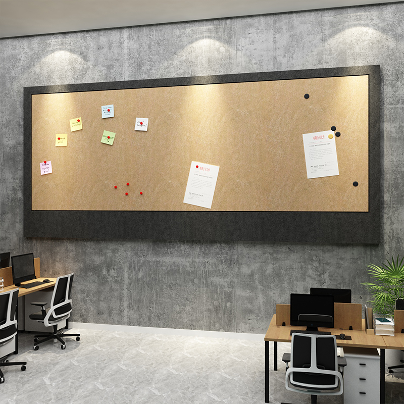 毛毡板办公室背景墙面装饰员工A风采展示照片公司企业文化形象布