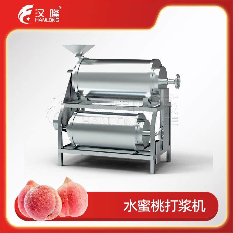 厂家高质量不锈钢水蜜桃打浆机自动去皮去核双道打浆机出浆快