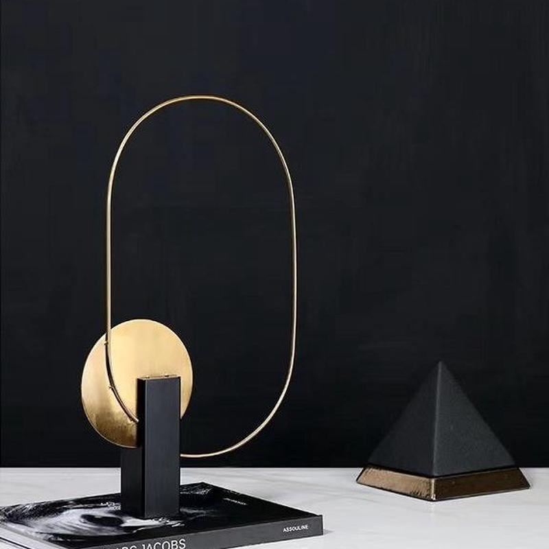 现代简约几d何铁艺金属摆件客厅办公室展示柜样板间桌面装饰品摆