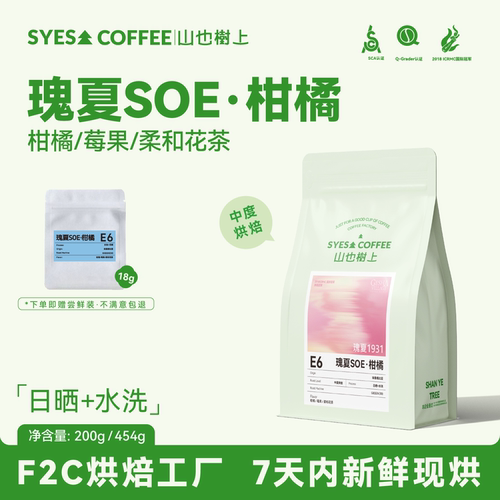 山也树上瑰夏SOE柑橘果丁丁花魁
