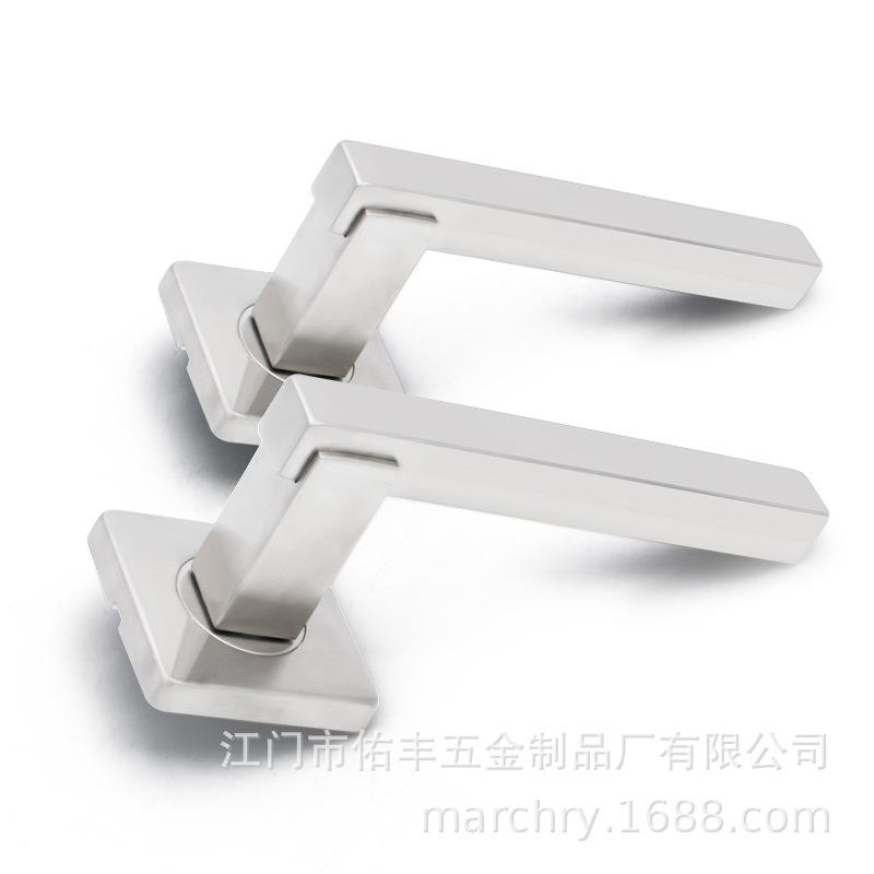 304拉丝砂光不锈钢方管方形门执手 管型组合门把手 方盖门拉手