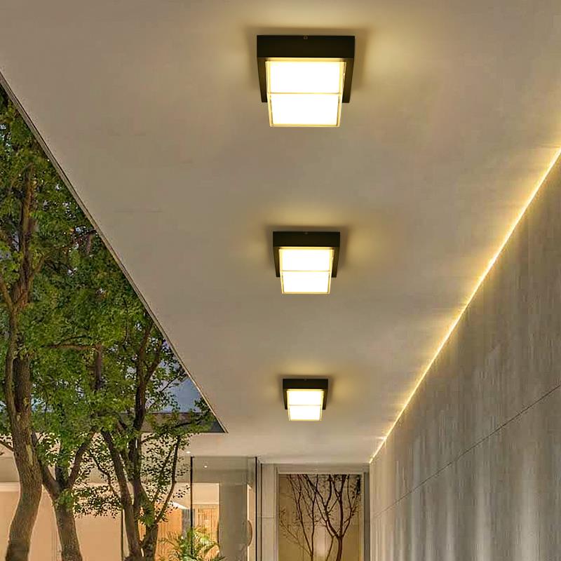 led简约现代户外防水浴室吸顶灯走廊过道墙灯进门玄关灯凉台灯具
