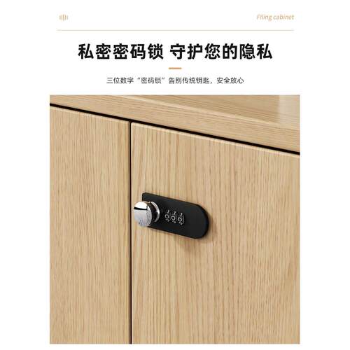 W*柜边柜侧柜茶水柜打印机柜组合储物文件柜矮柜办公柜密码锁隔断