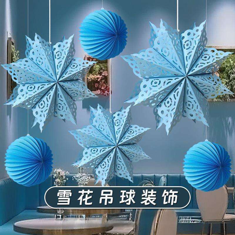 国庆节店铺装饰西瓜圆球挂饰布置天花板吊顶场景氛围布置房顶挂件
