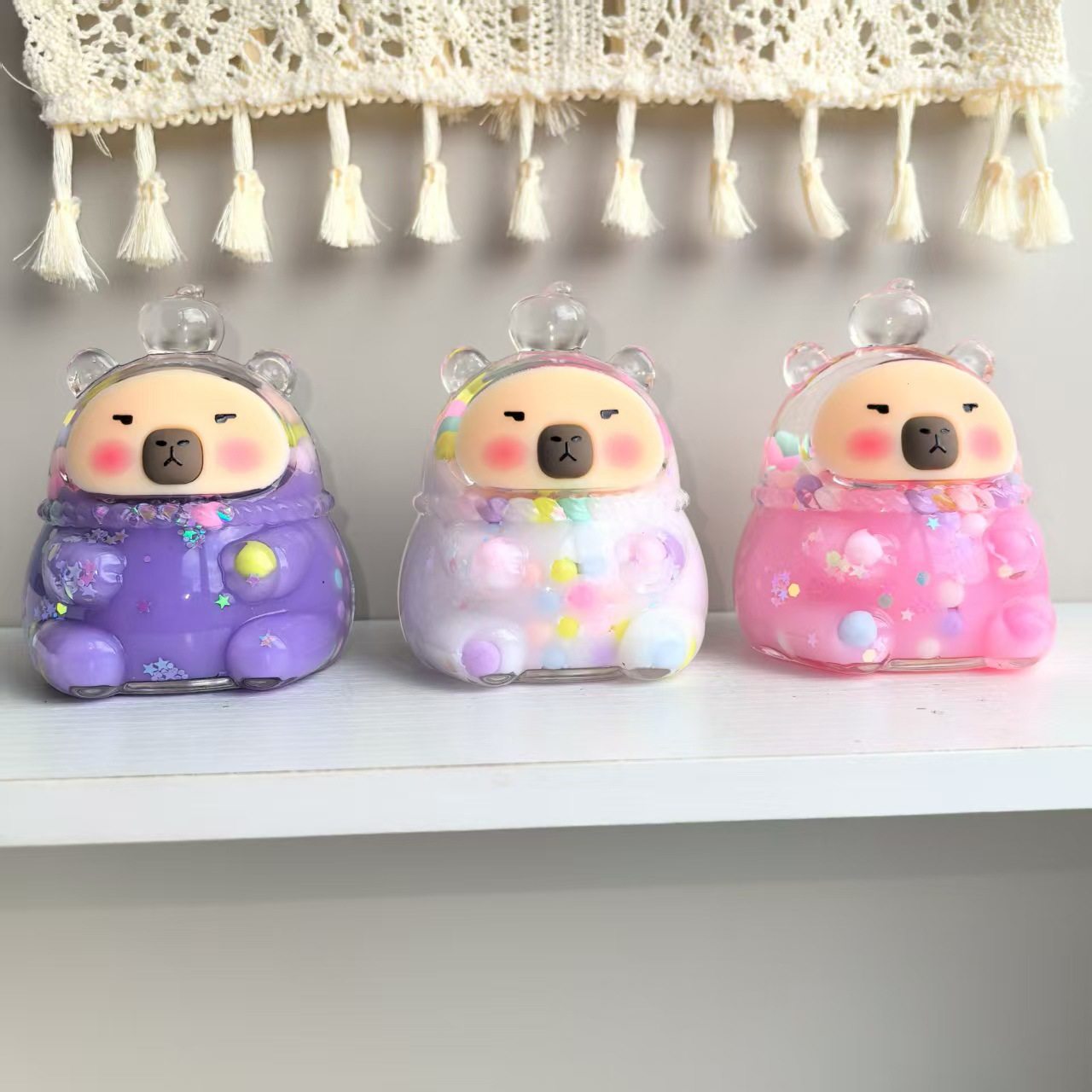 新款【夜光卡皮巴拉】潮玩入油流沙萌宠可爱桌面摆件公仔装饰品,橡塑材料及制品,塑料盒/塑料箱/塑料柜,淘宝优惠券,粉丝福利购,淘宝优惠卷