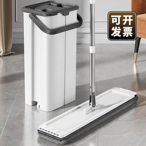 ql@5N免手洗大平板拖商用拖把桶2024新款大号家用地拖一拖净吸水