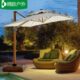 太阳能灯户外遮阳伞庭院伞花园太阳伞别墅罗马室外摆摊花园条露台