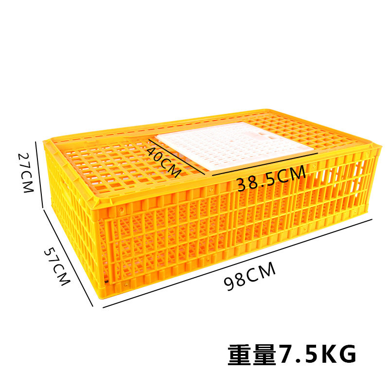 出口外贸款大号鸡鸭鹅运输笼周转箱塑料蛋鸡笼运输鸡笼家禽周转筐