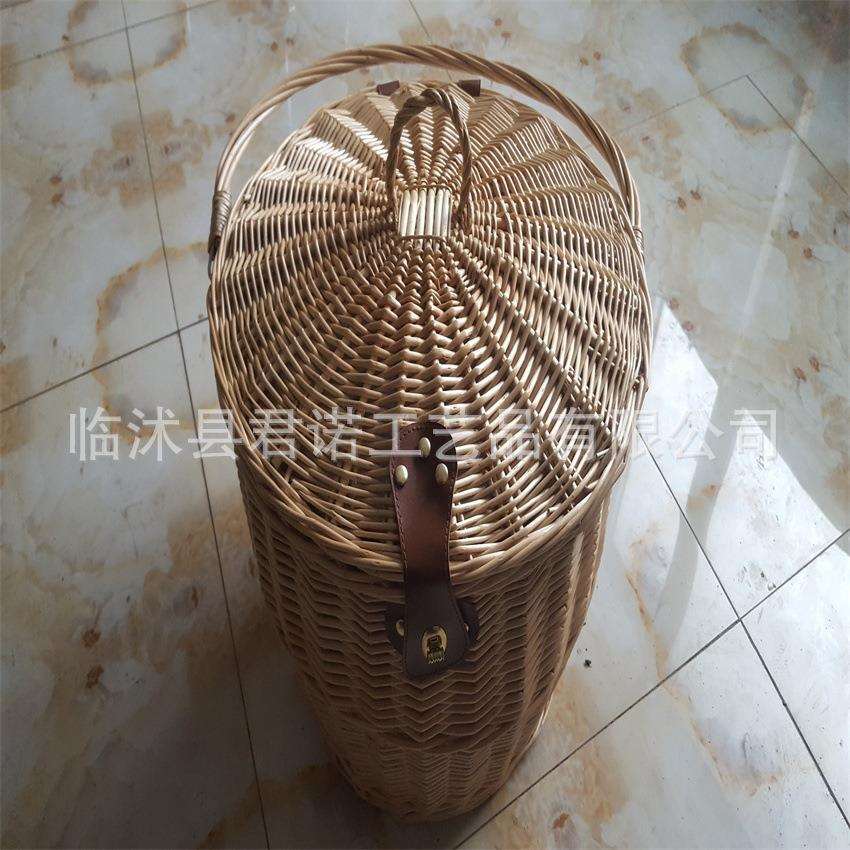 厂家生产 柳条筐 柳条编织篮 带盖柳编餐篮