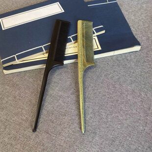 檀木梳子密绿尖头梳挑线发小长发专用齿宝宝儿童梳尖尾梳分细女孩