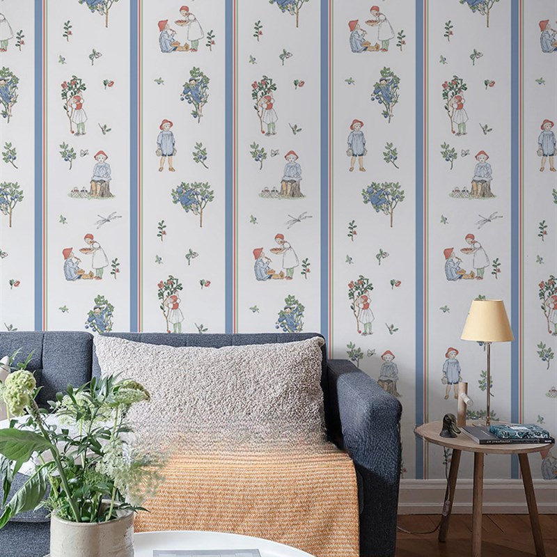 北欧个性创d意墙纸客厅背景墙壁纸女生卧室简约墙布全屋定制壁布3