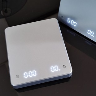 智能手冲咖啡电子秤自动计时精准家用厨房秤0.O1g小型咖啡豆称重