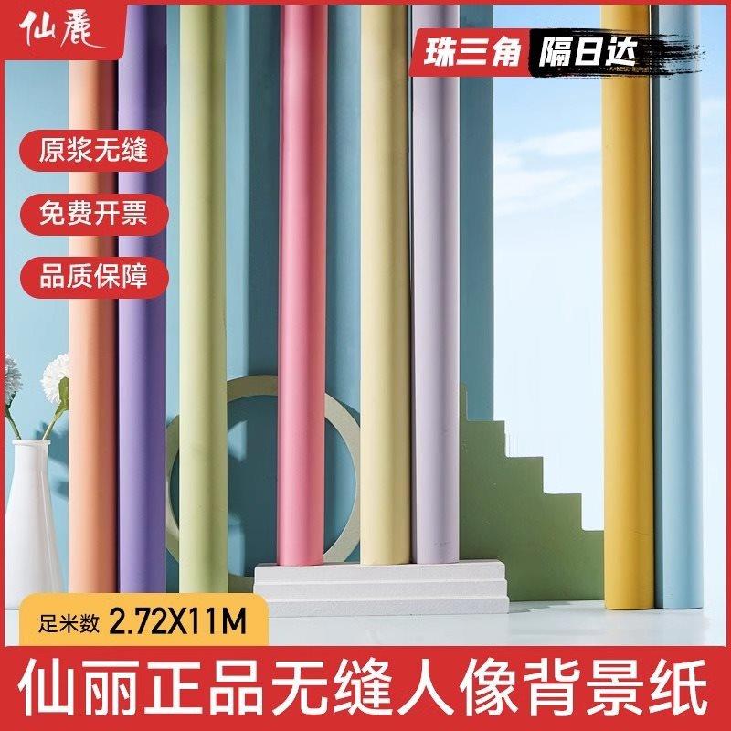 仙丽背景纸2.72*11m拍摄影影棚楼人像照相黑白纯色拍照背景纸