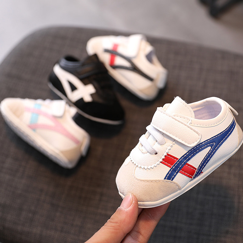 春秋0-1周岁男女宝宝3-6-12个月软胶底婴儿运动鞋防滑不掉学步鞋7