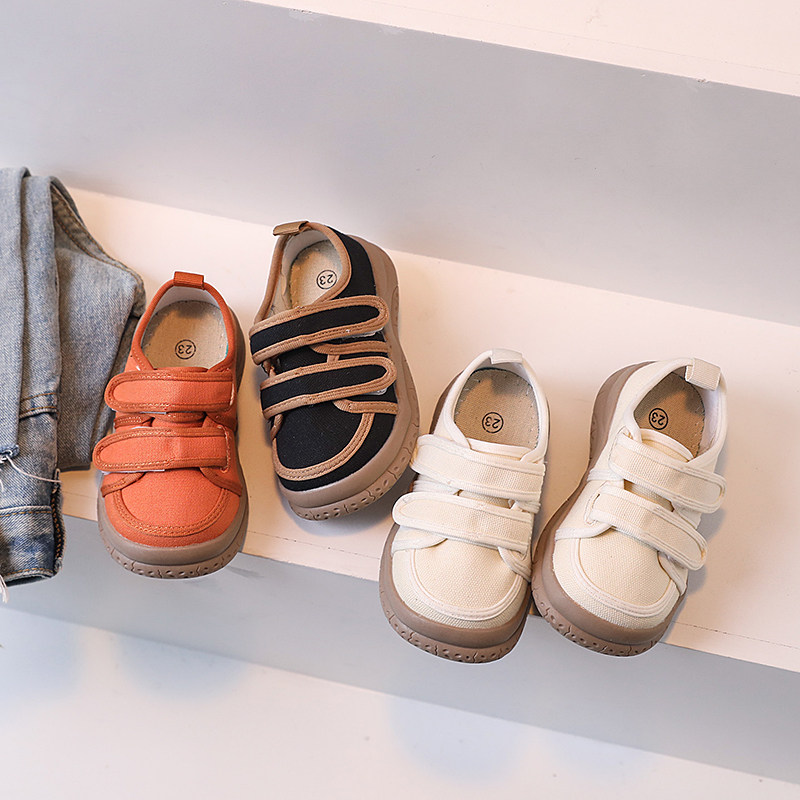 2023春季新款儿童帆布鞋韩版男童板鞋软底宝宝布鞋透气女童小白鞋