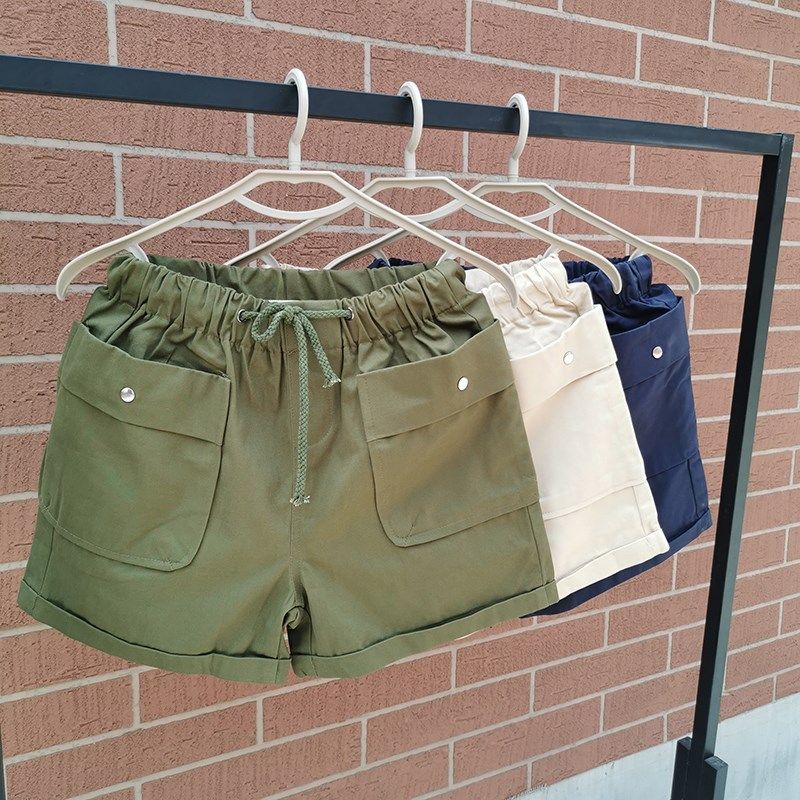 大口袋三分裤男夏季 宽松短裤男潮 军绿色工装短裤休闲潮男超短裤,男装,休闲裤,淘宝优惠券,粉丝福利购,淘宝优惠卷