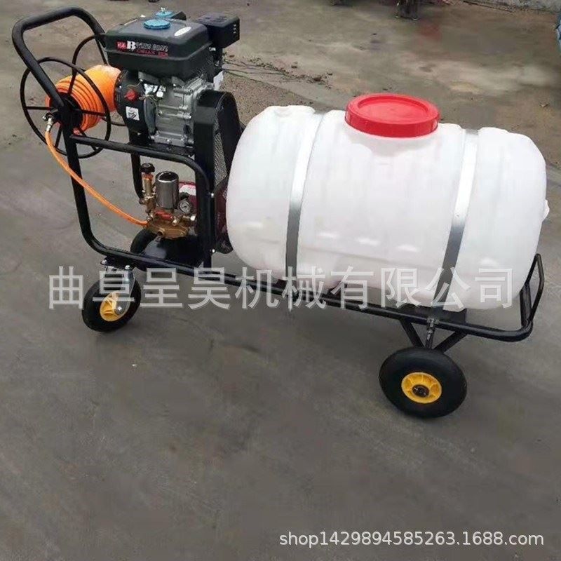 农业手推车汽油打药机 山丘省力除草灭虫喷药机喷射面积广打药机