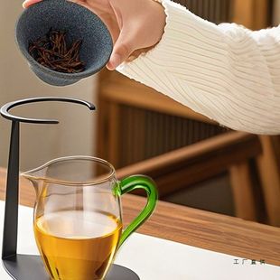 矿石无孔茶漏一体公道杯咖啡过滤器漏斗茶具配件陶瓷茶滤泡茶专用