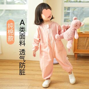 宝宝爬服男宝婴儿纯棉爬爬服儿童防脏拖地爬行服户外女孩连体衣无