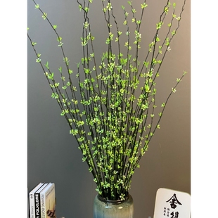 绿植柳枝柳芽假花清新嫩芽藤条飘雪干枝家居摆设客厅装饰花艺